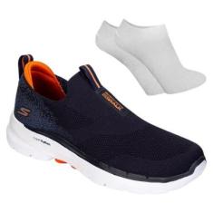 Kit Tênis Skechers Go Walk 6 Masculino + Par De M-Masculino