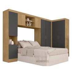 Guarda Roupa Casal Modulado Maeve Boreal/grafite - Móveis Arapongas