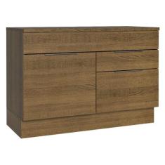 Balcão Gabinete de Pia 120 cm 1 Portas e 2 Gavetas (Com Tampo) Stella 