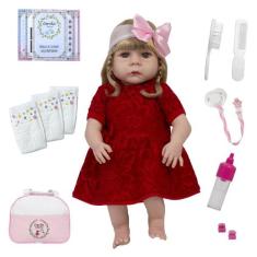Boneca Reborn Abigail Corpinho 100% Vinil Pode Dar Banho - Cegonha Reb