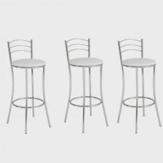 Conjunto 3 Banquetas Altas 3 Arames Unimóvel