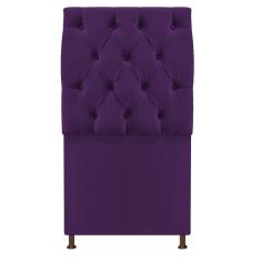 Cabeceira Sofia 90cm Solteiro Suede Roxo