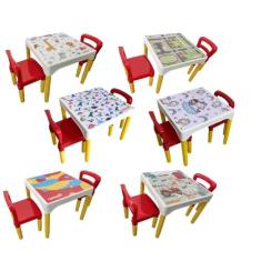 Mesa Mesinha Conjunto Infantil Com 4 Cadeiras Escolar Plástica Camaleã