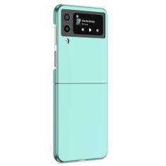 Capa magnética de carregamento sem fio para Galaxy Z Flip 3 4 5 Capa anti impressão digital à prova de choque, céu liso azul, para Galaxy Z Flip 4