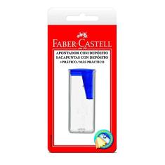 Faber-Castell SM/060124ZF - Apontador com Deposito Plástico, Cores Sortidas