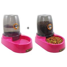 Bebedouro + Comedouro Automático Com Reservatório Bistrô Pet Flex para Cães e Gatos
