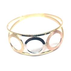 Anel de ouro 18k Tricolor O - Elegancy Joias, 21