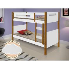 Beliche Infantil Montessoriana Heloisa Branca e Amêndoa Acompanha Luminária Led