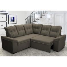 Sofá Canto London Tabaco Suede Velut - King House