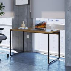 Mesa Para Escritório Office Estilo Industrial 120cm Kuadra Compace Lamina Mel