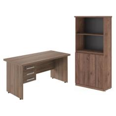 Mesa 1600 Com Armário Belvedere Noce