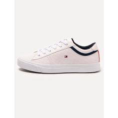 Tênis Tommy Hilfiger Masculino Jay 13A Iconic Leather Puched Branco-Masculino