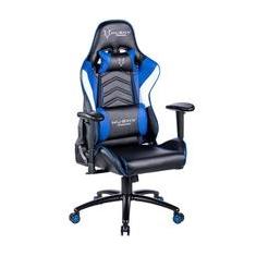Cadeira Gamer Husky Gaming Storm, Azul, Preto e Branco, Com Almofadas, Reclinável, Descanso de Braço 2D - HST-BBW