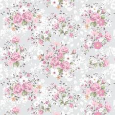 Papel De Parede Adesivo Lavável Floral Rosa 6M - Colaí