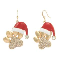 Madison Tyler Brincos femininos de Natal para animais de estimação | Gato fofo | Cães | Pinguins | Ursos | Alpacas | Rena | Porcos | Enfeites de Natal | Brincos de Natal para meninas, Zinco, Strass