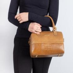 Bolsa baú de mão em couro Sthefani-Feminino
