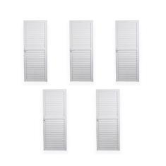 Kit com 5 Portas de Alumínio Laminada 210x70cm Soft Plus Mgm Branco