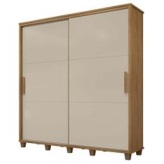 Guarda Roupa Casal 228cm Portas de Correr Monte Carlo RV Móveis Cinamo
