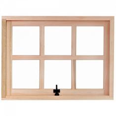 Janela Quadrada Basculante 80x60cm Vidro Inteiro Maximar Natural