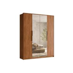Guarda Roupa 4 Portas e 3 Gavetas c/ 2 Espelhos Attore Amêndola Touch 