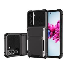 SORAKA Capa para Samsung Galaxy S23 5G com porta-cartões Capa para carteira Samsung Galaxy S23 5G Capa PC TPU 2 em 1 de camada dupla Capa à prova de choque com capacidade para 5 cartões