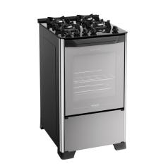 Fogão 4 Bocas Dako Magister Style com Frente de Vidro Espelhado - Espelhado/Preto