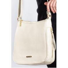 Bolsa tiracolo de couro com zíper lateral Camila - Andrea Vinci, Marfi