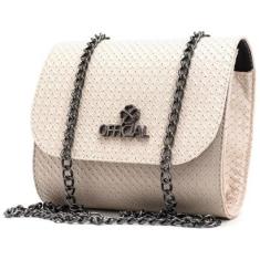 Bolsa Trevo Official  Baú Trisse com Alça de Corrente Feminina-Feminino