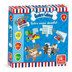 Jogo Infantil Quebra Cabeça Esquadrão Pet Madeira 30 pçs