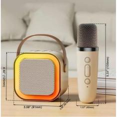 Mini Caixa de Som c Microfone karaokê Bluetooth Infantil Criança Karao