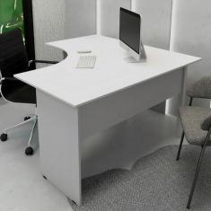 Mesa Escrivaninha em L 135cm x 60cm Pés Painel F5 Office - F5 Office G