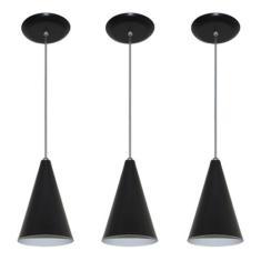 Kit Com 03 Luminarias - Pendente Colorido (varias Cores) - Lustres Ama