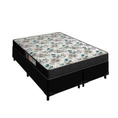 Cama Box Queen e Colchão Veneza D33 24cm Preto Portobel