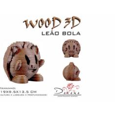  Quebra cabeças 3d leao bola decoração ornamento enfeite - INDÚSTRIA F