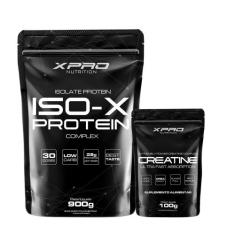 Kit Iso-X - 900g + Creatina Refil - 100g - Xpro Nutrition, Morango