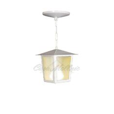 Pendente Colonial Quadrado Pequeno Ideal Iluminação L-2-C Branco