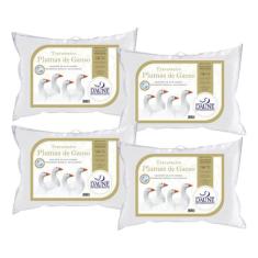 Kit de 4 Travesseiros 100% Plumas Mega Maciez - Daune