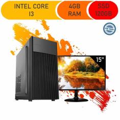 Computador Corporate I3 4gb 120gb Ssd Monitor 15