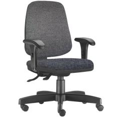 Cadeira Giratória Job L02 Diretor Executiva Linho Chumbo