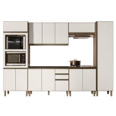 Armário De Cozinha 6 Peças Com Tampo Jessy N03 Carvalho/off - Mpozenato