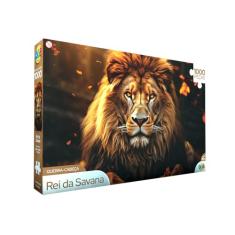 GGB Plast Quebra Cabeça Puzzle 1000 Peças Rei da Savana