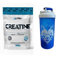 Kit Creatina Alpex 100% 500g + Coqueteleira Alpex 600ml-Unissex