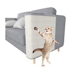 Sofá arranhador para gatos - Proteção natural de sisal para móveis de gatos - Arranhador de canto para gatos, cadeira, sofá - Fácil instalação