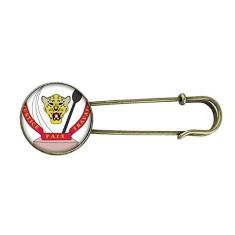 Broche de metal retrô com emblema nacional do Congo