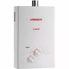 Aquecedor de água a gás 8 litros lorenzetti lz 800ef gás glp