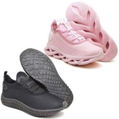 Kit Tênis Feminino Esportivo Evoltenn 2 Pares Confotavel-Feminino