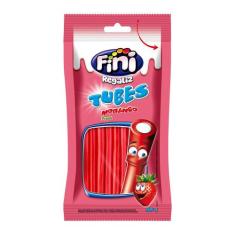 Balas Fini Tubinho de Morango Doce 80g, 1 unidade, Morango