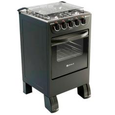 Fogão New Sirius 4 Bocas Manual Mesa em Inox Forno Easy Clean Braslar,