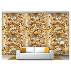 Papel De Parede Floral Flores Textura Sala 3D 3M² Xfl246 - Você Decpra