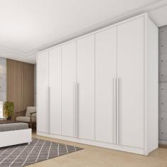 Guarda Roupa Casal 6 Portas 6 Gavetas - Realeza-Neve - Tcil Móveis